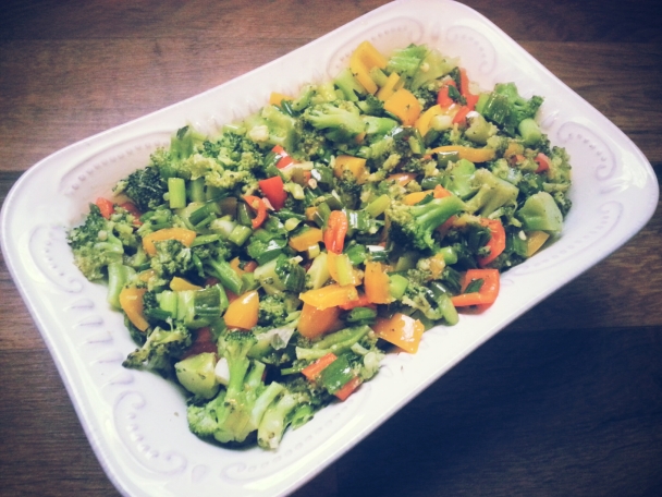 Warm Broccoli & Sweet Pepper Salad